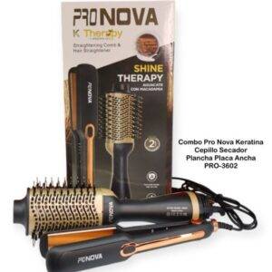 Combo Cepillo Secador Y Plancha Keratina