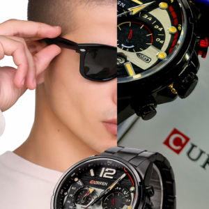 ✨ Reloj Curren 8395 + Gafas Wayfarer Negra