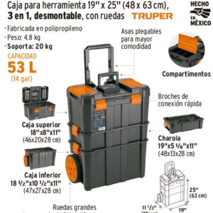 Caja para herramientras, Truper 3 en 1